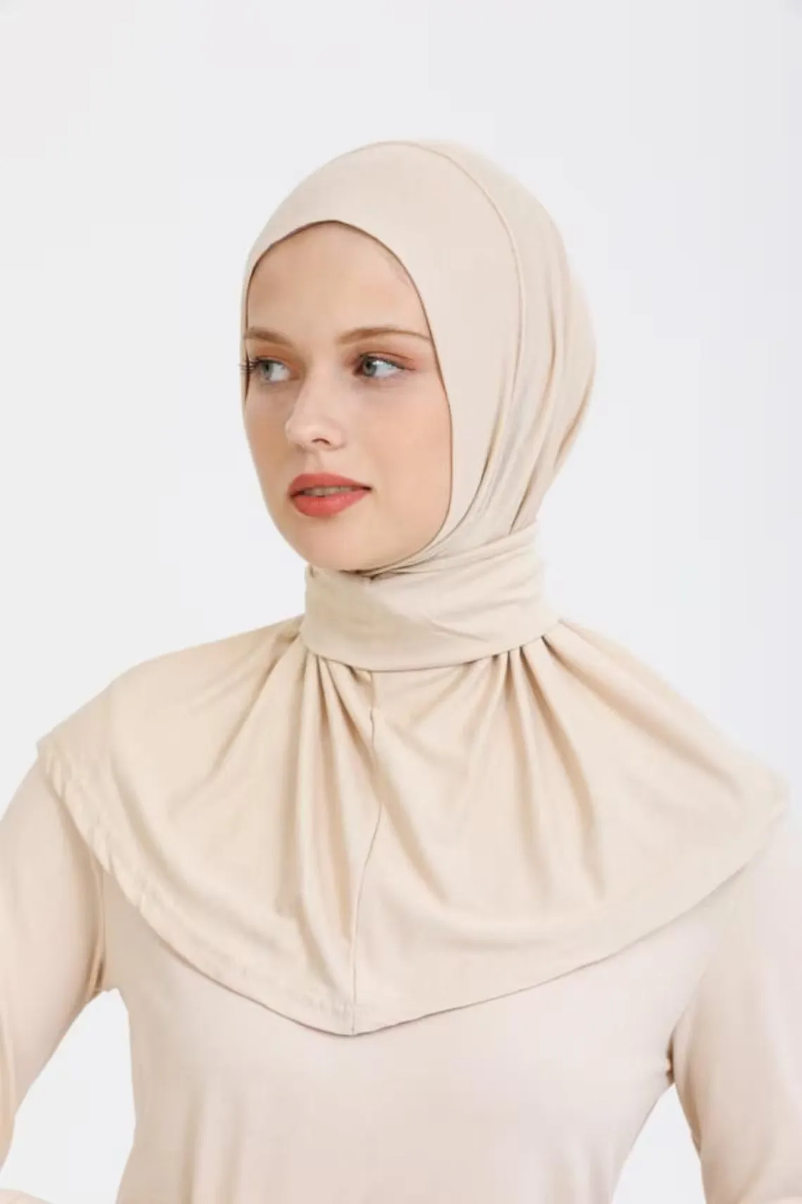 Pull On Instant Collar Hijab - 1 Piece