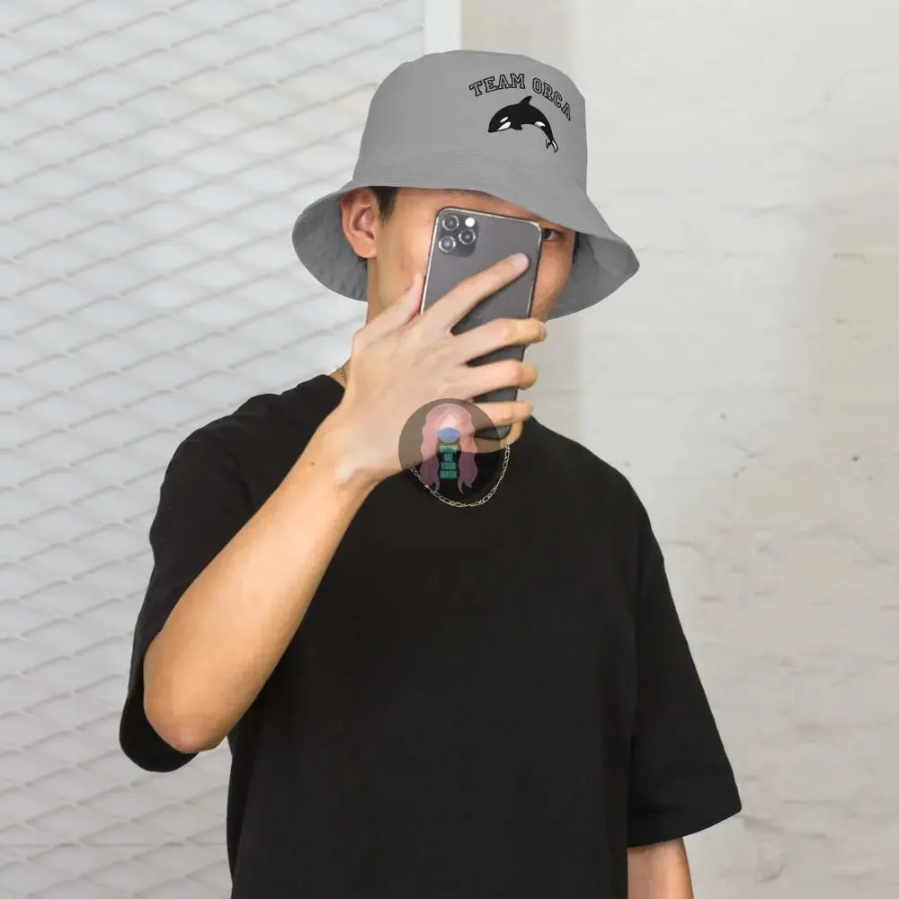 "Team Orca" grey bucket hat