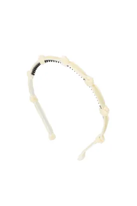 Rosebud Headband - Ivory Velvet