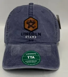 Slate Blue Lincoln Star Leather Patch Adjustable Hat