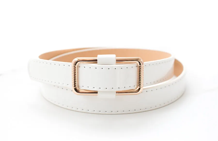 Spring Leather Skinny Belts