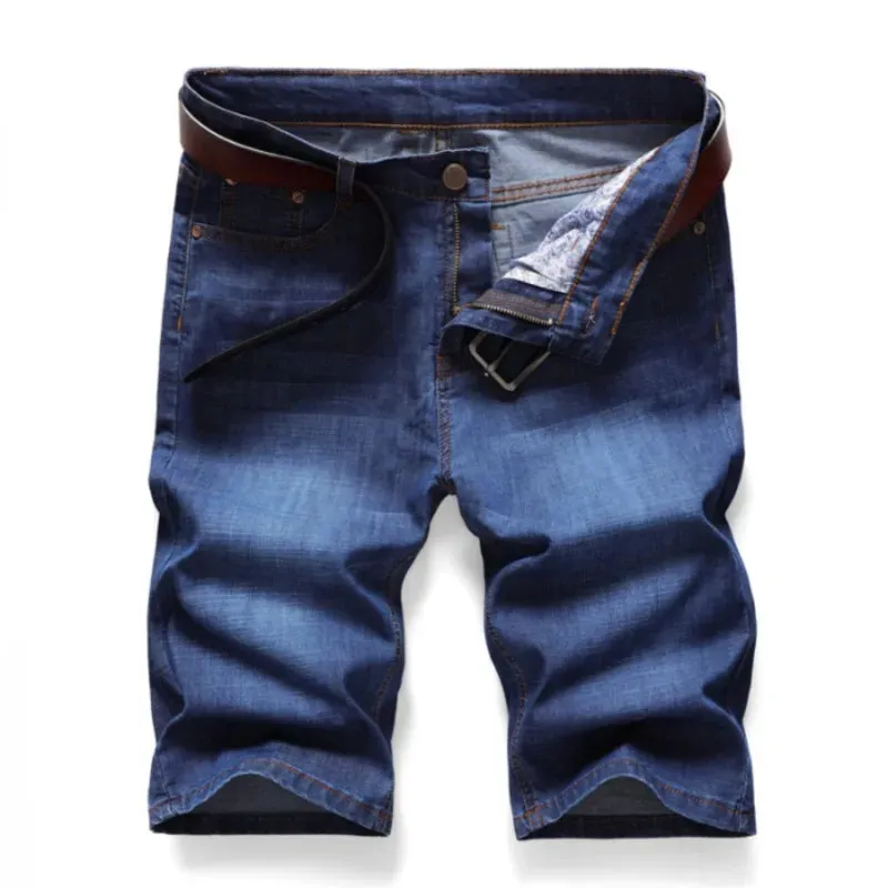 Summer Men Denim Short Jeans Thin Casual Fashion New Arrivals Short Pants Elastic Straight Daily Fashion Trousers