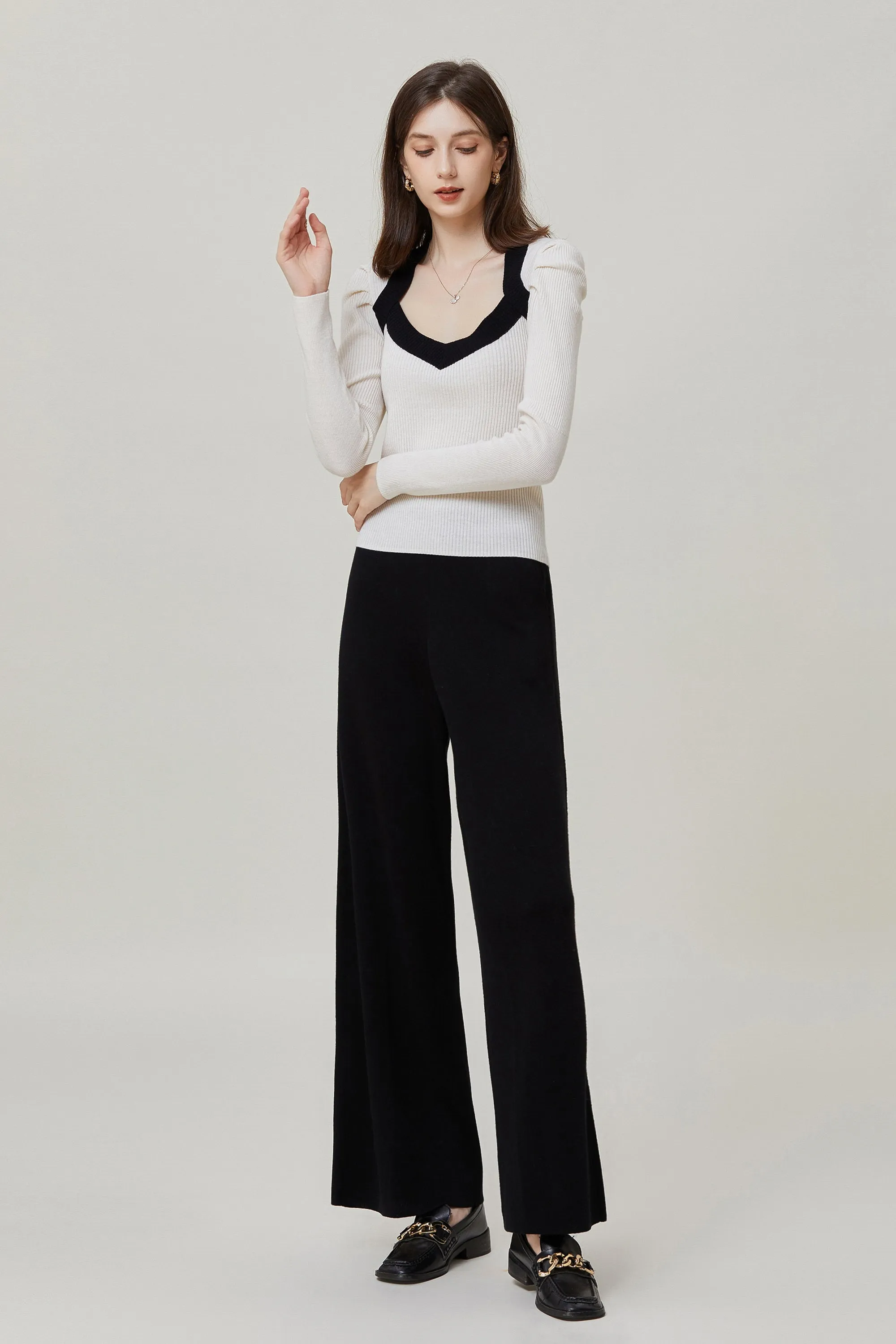 Sylphide | Sian Black Wool Blend Pants