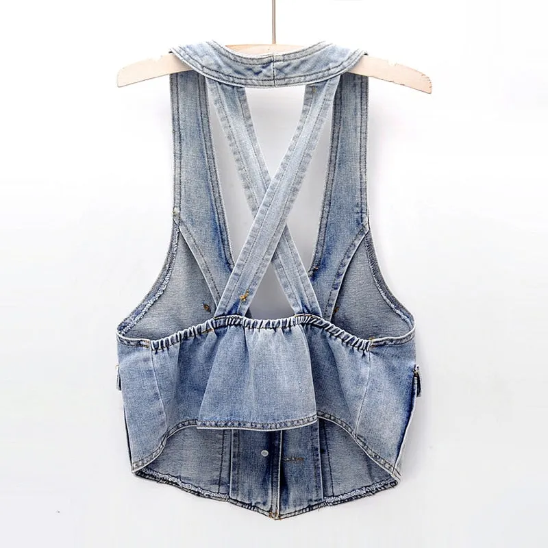 TEEK - Denim Sleeveless Womens Vest