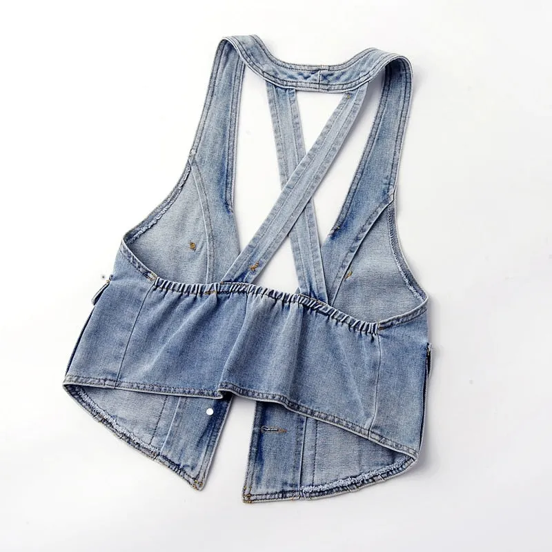 TEEK - Denim Sleeveless Womens Vest