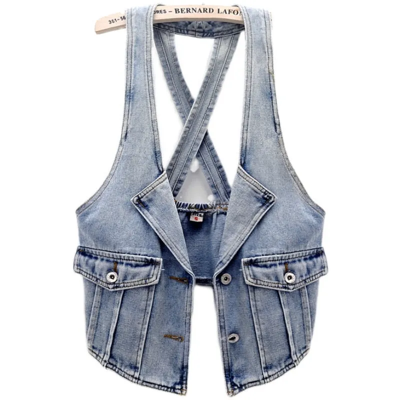 TEEK - Denim Sleeveless Womens Vest