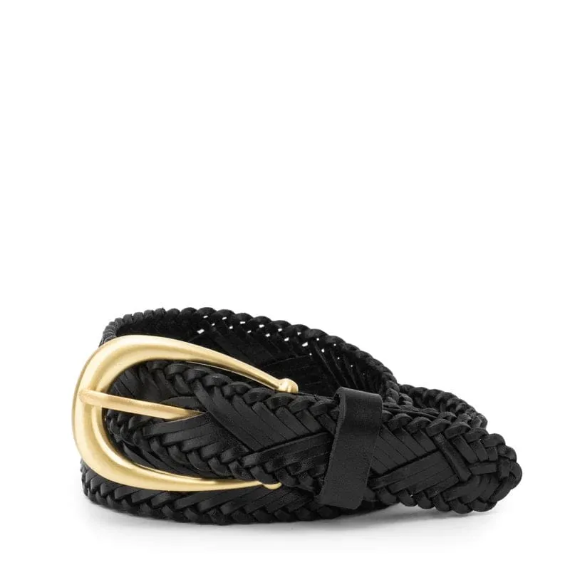 The Brindisi Woven Belt Black