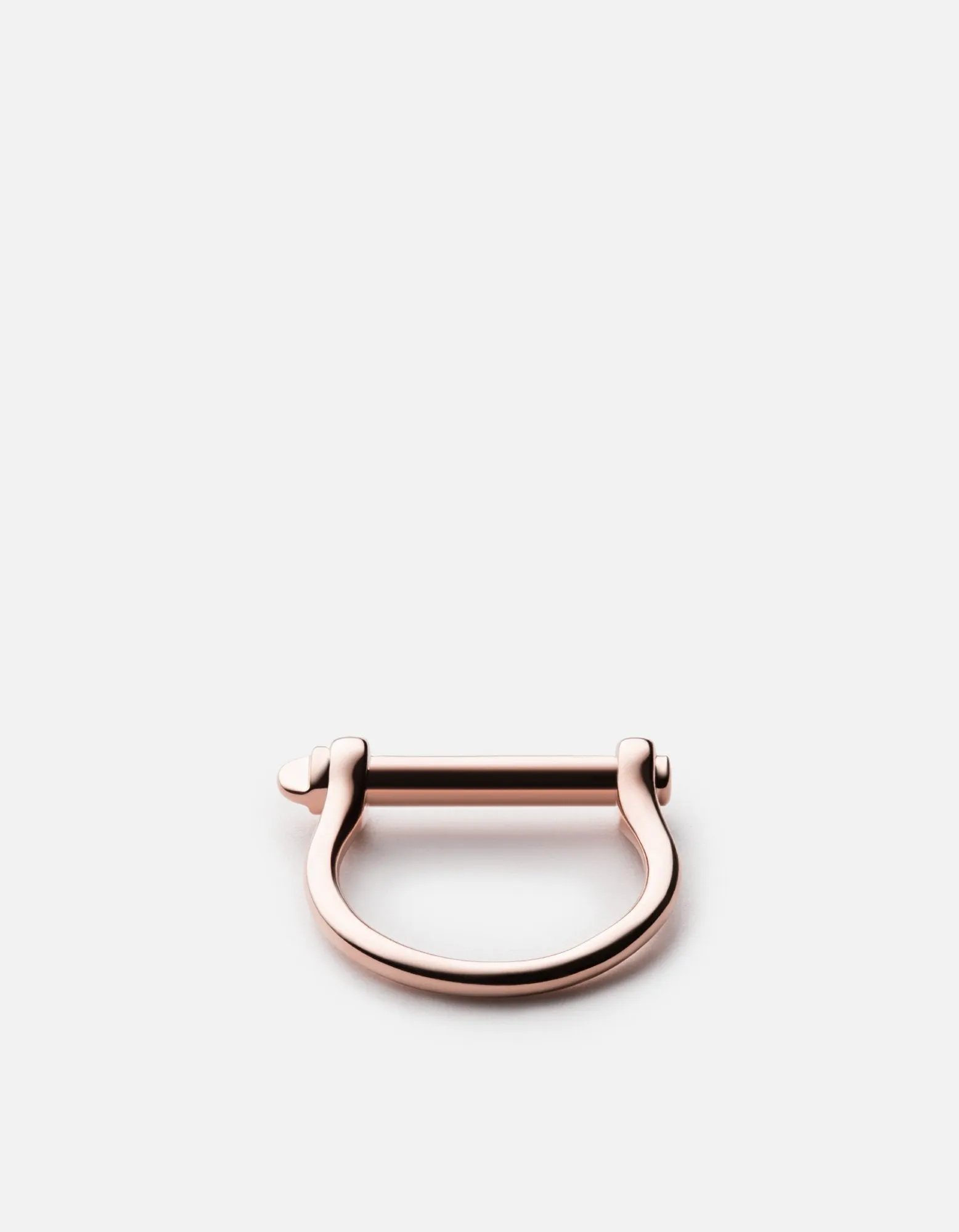 Thin Screw Cuff Ring, 10k Rose Gold