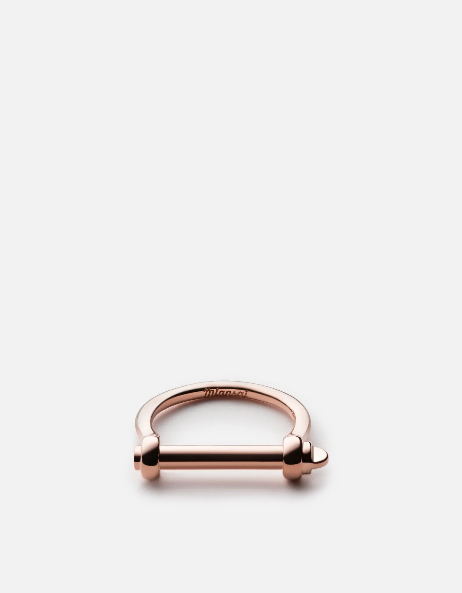 Thin Screw Cuff Ring, 10k Rose Gold