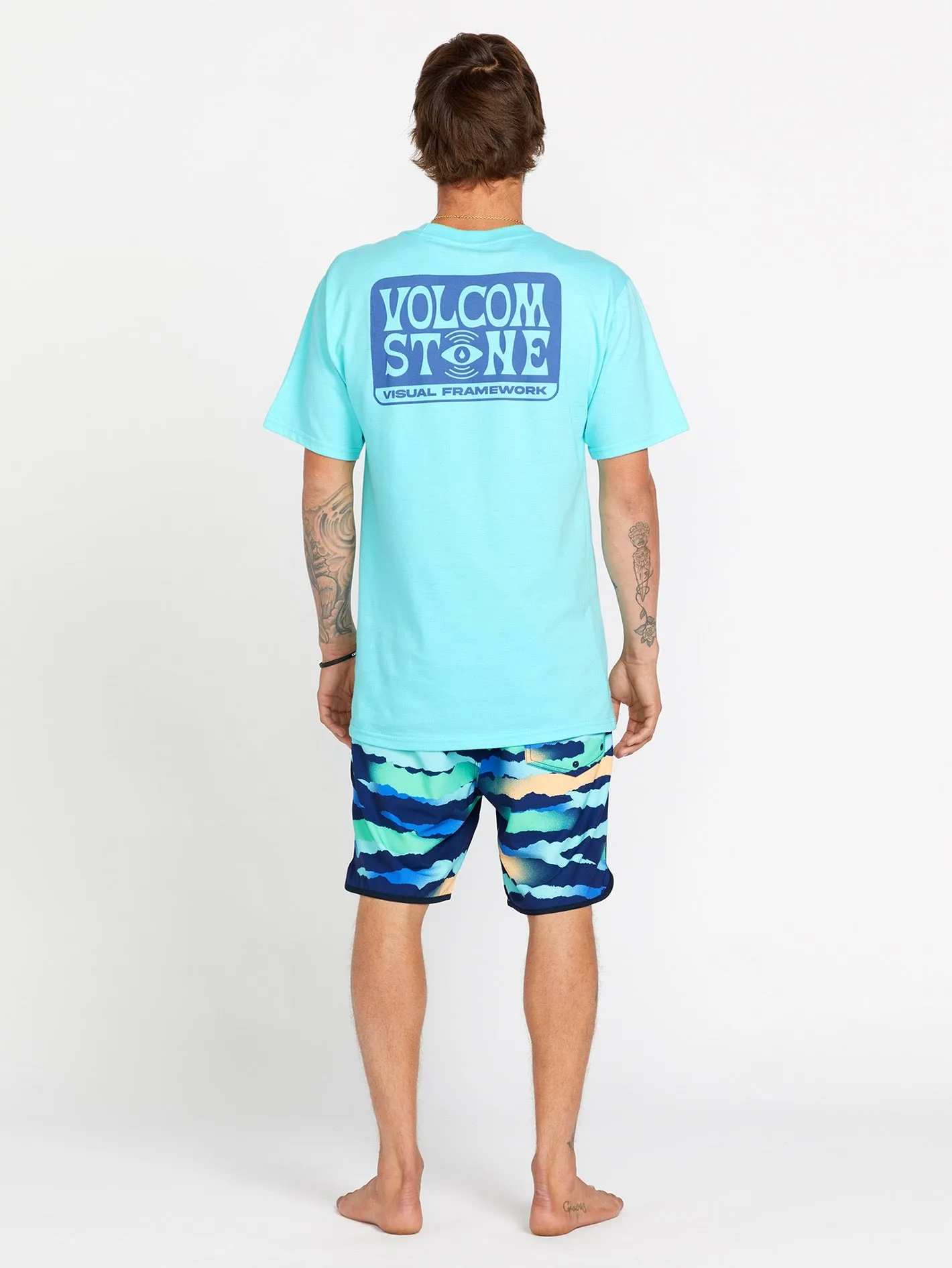 Viz Fray Short Sleeve Tee - Crete Blue