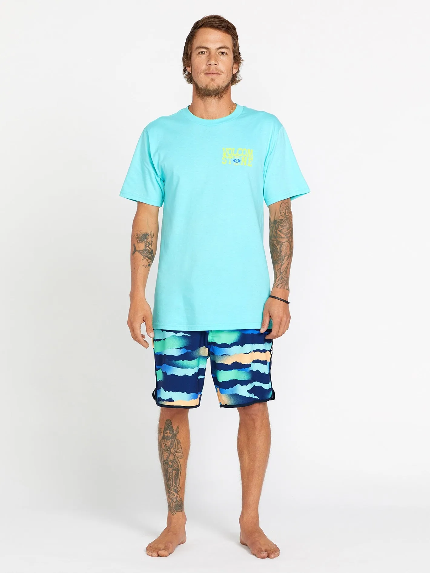 Viz Fray Short Sleeve Tee - Crete Blue