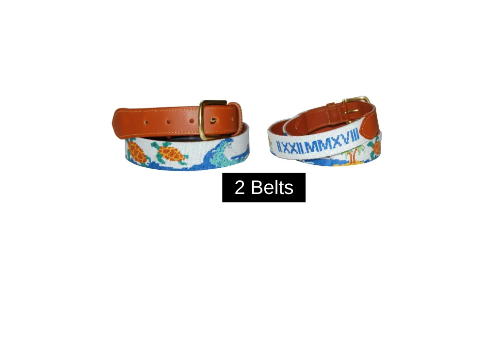 Wedding Custom Groomsmen Needlepoint Belts