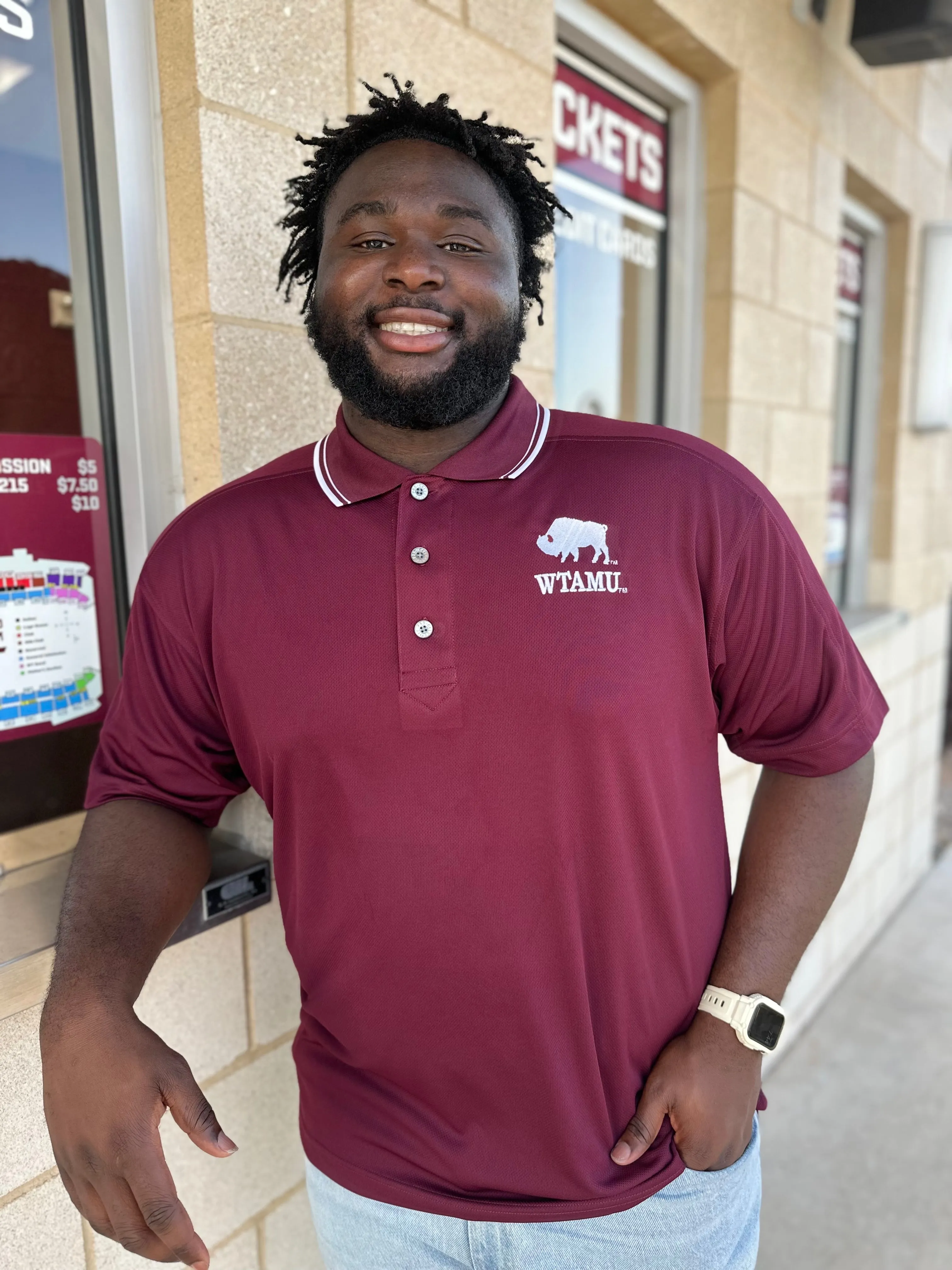 WTAMU Buffalo Pacifica Maroon Polo