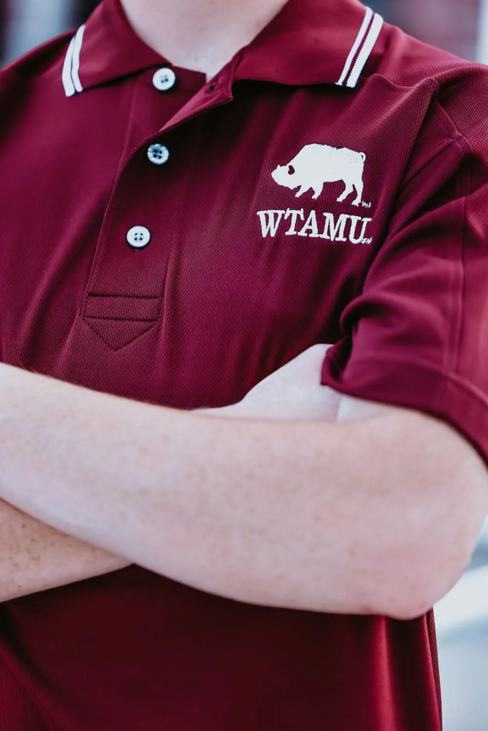 WTAMU Buffalo Pacifica Maroon Polo